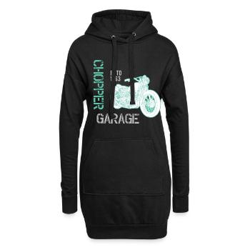 Bikers, motorcyclists - Hoodie Dress - black - Front