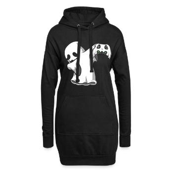 Halloween Dabbing Ghost Gamer - Hoodie Dress - black - Front