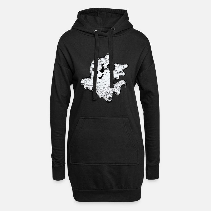 Halloween Geist Gespenst Boo Gruselig Geschenk - Hoodie-Kleid - Schwarz
