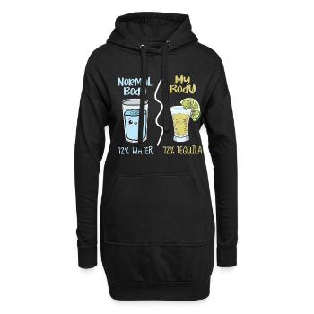 Idée cadeau Tequila Party plan d’eau normal - Sweat-shirt à capuche long Femme - noir - Devant