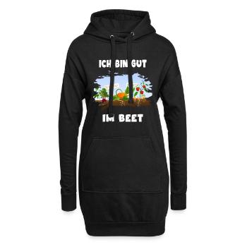 gärtner gut im beet gartenarbeit gemüsegarten - Hoodie-Kleid - Schwarz - Vorne