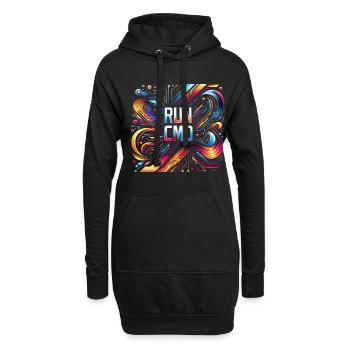 Run Cmd 42 - Hoodie-Kleid - Schwarz - Vorne