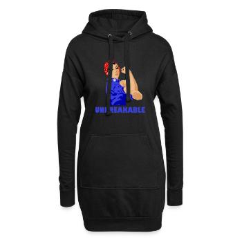 Unbreakable Strong Women Girl Power Feminismus - Hoodie-Kleid - Schwarz - Vorne