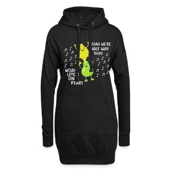 Lemon On A Pear | Funny Foodie Lyric meme tshirt w - Hoodie-Kleid - Schwarz - Vorne
