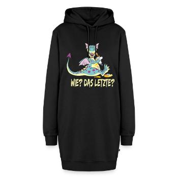 Drachen Wie Das Letzte Drache frisst Einhorn - Hoodie-Kleid - Schwarz - Vorne