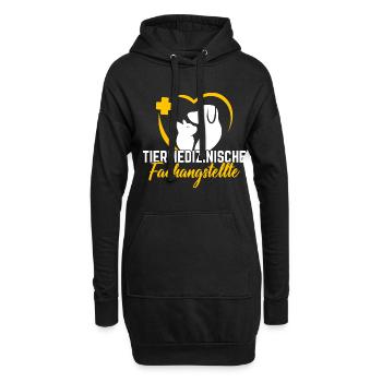 Tierarzthelferin Veterinär TFA - Hoodie-Kleid - Schwarz - Vorne