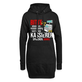 Während Des Kassiervorgangs Nicht Mit Kassierer - Hoodie-Kleid - Schwarz - Vorne