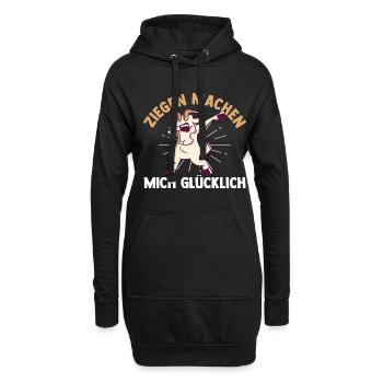 Ziege Ziegenbauer Bauernhof Landwirt Bauer Ziegen - Hoodie-Kleid - Schwarz - Vorne