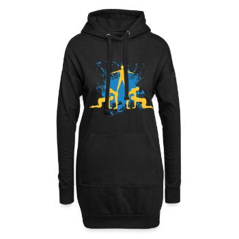 Gardetanz Schautanz Showtanz Geschenk Geschenkidee - Hoodie-Kleid - Schwarz - Vorne