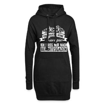 Berchtesgaden keine Therapie Watzmann Wandern - Hoodie-Kleid - Schwarz - Vorne