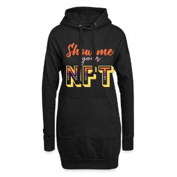 Montrez-moi votre NFT Crypto Bitcoin Blockchain - Sweat-shirt à capuche long Femme - noir - Devant