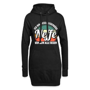 Neffe - Hoodie-Kleid - Schwarz - Vorne