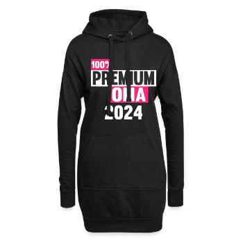 Werdende Oma 2024 - Hoodie-Kleid - Schwarz - Vorne