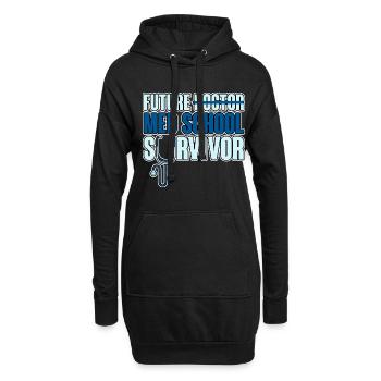 Survivant de l’école de médecine du futur 2 - Sweat-shirt à capuche long Femme - noir - Devant