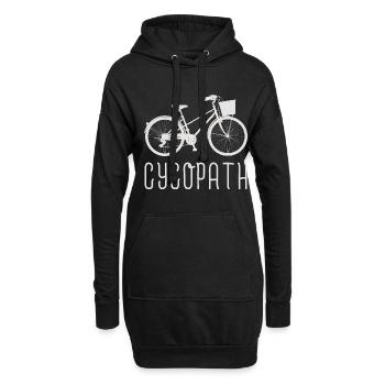 Cycopath Damen Frauen Fahrrad Fahrrad Cycopath - Hoodie-Kleid - Schwarz - Vorne