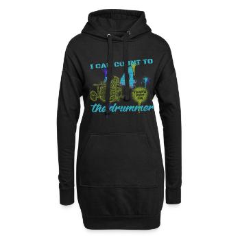 Batteur Batterie Batterie Batteur Batterie Batterie - Sweat-shirt à capuche long Femme - noir - Devant