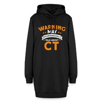 MRI Radiologie Radiologe CT Röntgen Papa Mama - Hoodie-Kleid - Schwarz - Vorne