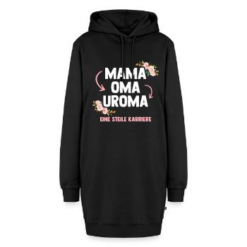 Mama Oma Uroma Eine Steile Karriere - Hoodie-Kleid - Schwarz - Vorne
