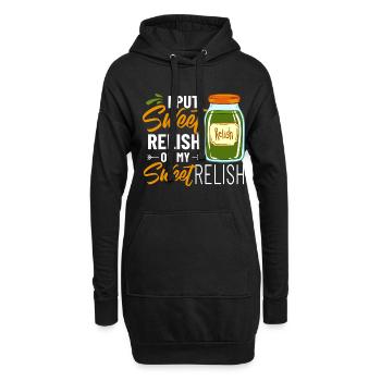 Sweet Relish Pickles Bouteille Spice Jar - Sweat-shirt à capuche long Femme - noir - Devant