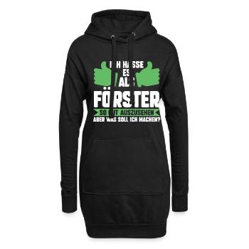Waldarbeiter Holzfäller Waldarbeit Förster - Hoodie-Kleid - Schwarz - Vorne