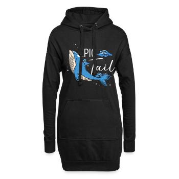 Orca Beobachtung für Buckelwale und Meerwale - Hoodie-Kleid - Schwarz - Vorne