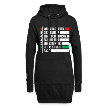 Motorrad Bike - Hoodie-Kleid - Schwarz - Vorne