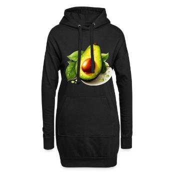 Avocado für einen Avocado Liebhaber und Sportler - Hoodie-Kleid - Schwarz - Vorne
