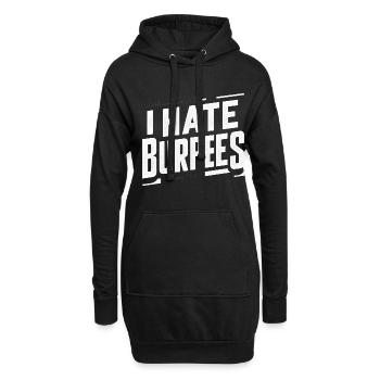 Je déteste les burpees 7 - Sweat-shirt à capuche long Femme - noir - Devant