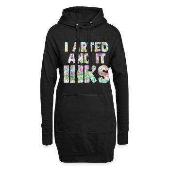 I Arted And It Inks 5 - Hoodie-Kleid - Schwarz - Vorne