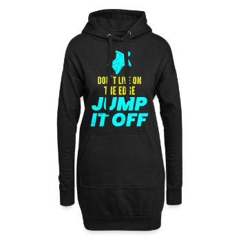 Wingsuit fliegen Base Jumping Fallschirmspringen Wingsuiting - Hoodie-Kleid - Schwarz - Vorne