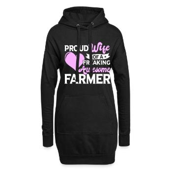 Agriculture Agriculture Agriculture Femme de l’agriculteur - Sweat-shirt à capuche long Femme - noir - Devant