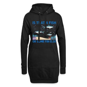 Avec les dauphins Nage Dauphin Océan Mammifère marin - Sweat-shirt à capuche long Femme - noir - Devant