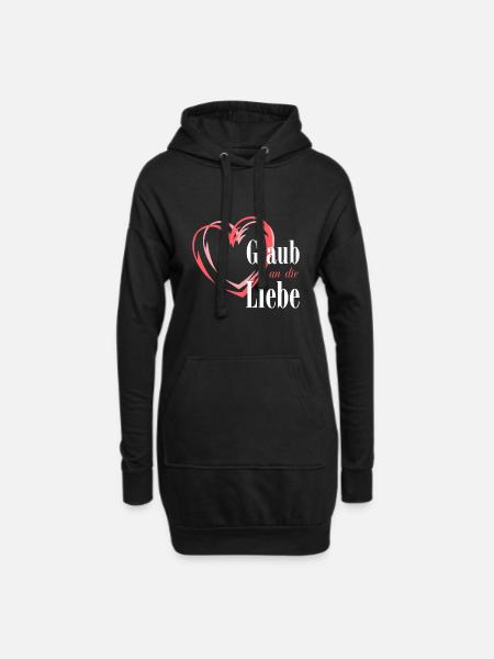 Believe in love - Hoodie Dress - black