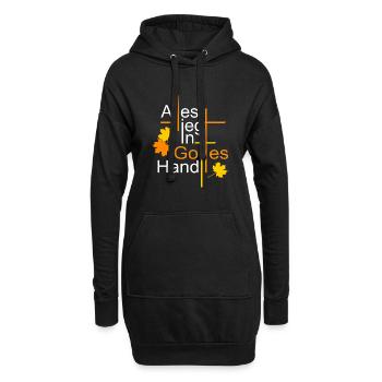 Alles liegt in Gottes Hand - Hoodie-Kleid - Schwarz - Vorne