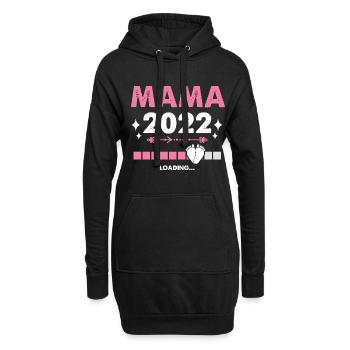 Mama 2022 Laden Mutter Muttertag Werdende Mama Loa - Hoodie-Kleid - Schwarz - Vorne