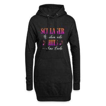 Week-end Schlager - Sweat-shirt à capuche long Femme - noir - Devant
