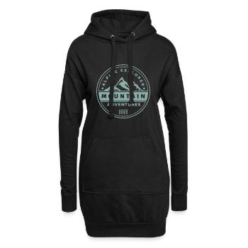 Alpine Explorer - Aventures en montagne - Sweat-shirt à capuche long Femme - noir - Devant