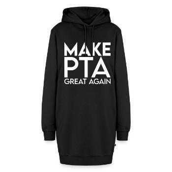 Make PTA Great Again - Hoodie-Kleid - Schwarz - Vorne