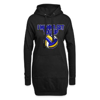 Je veux vous mettre en place 4 - Sweat-shirt à capuche long Femme - noir - Devant