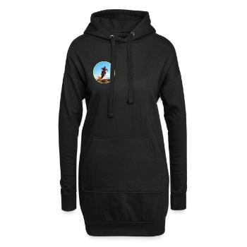 Motocross Farblogo - Gelb - Hoodie-Kleid - Schwarz - Vorne