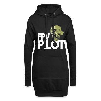FPV Pilot - FPV Drohne Drohnenpilot - Hoodie-Kleid - Schwarz - Vorne