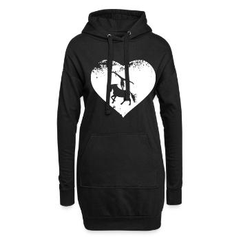 Pferde Pferd Voltigierer Voltigieren Volti - Hoodie-Kleid - Schwarz - Vorne