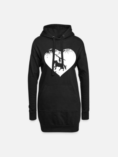 Pferde Pferd Voltigierer Voltigieren Volti - Hoodie-Kleid - Schwarz