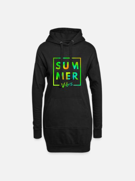 Summer Vibes - Hoodie Dress - black