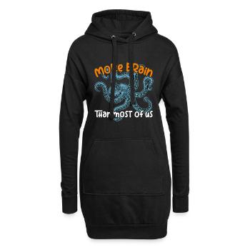 Pieuvres intelligentes - Big Octopus - Sweat-shirt à capuche long Femme - noir - Devant