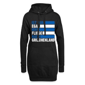 Griechen Grieche Griechenland - Hoodie-Kleid - Schwarz - Vorne