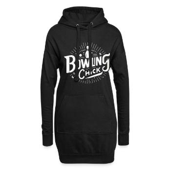 Bowling Chick 19 - Hoodie-Kleid - Schwarz - Vorne