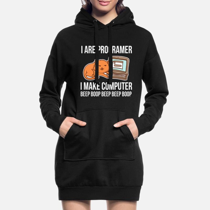 Programmeur-chat-humour pour coder et Sweat-shirt à capuche long Femme
