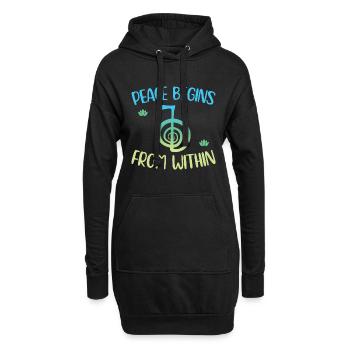 Geschenke für Reiki Meister - Hoodie-Kleid - Schwarz - Vorne