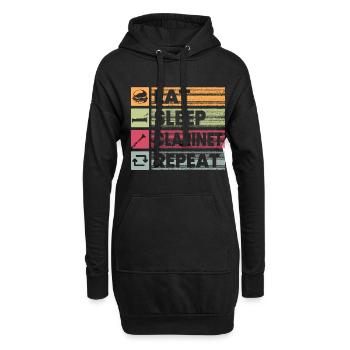 Eat Sleep Clarinet Repeat Funny Clarinet Player - Hoodie-Kleid - Schwarz - Vorne